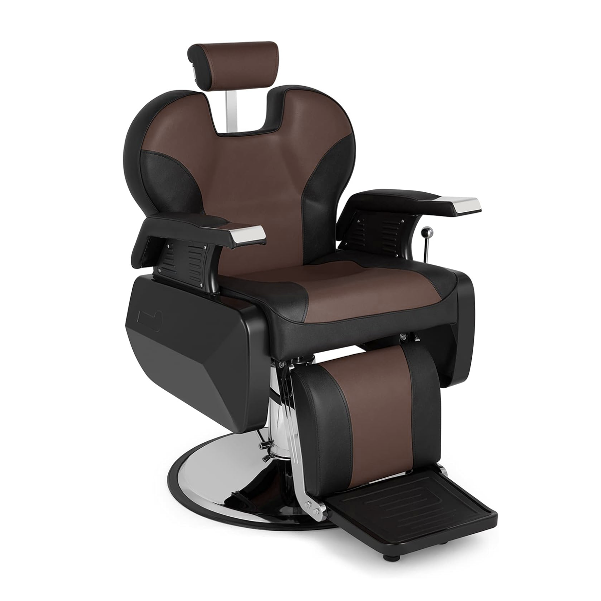 Sillón Barbería Roma Bicolor Negro con Café