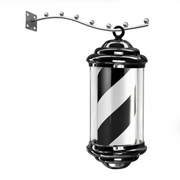 Poste caramelo para barbería negro Dante