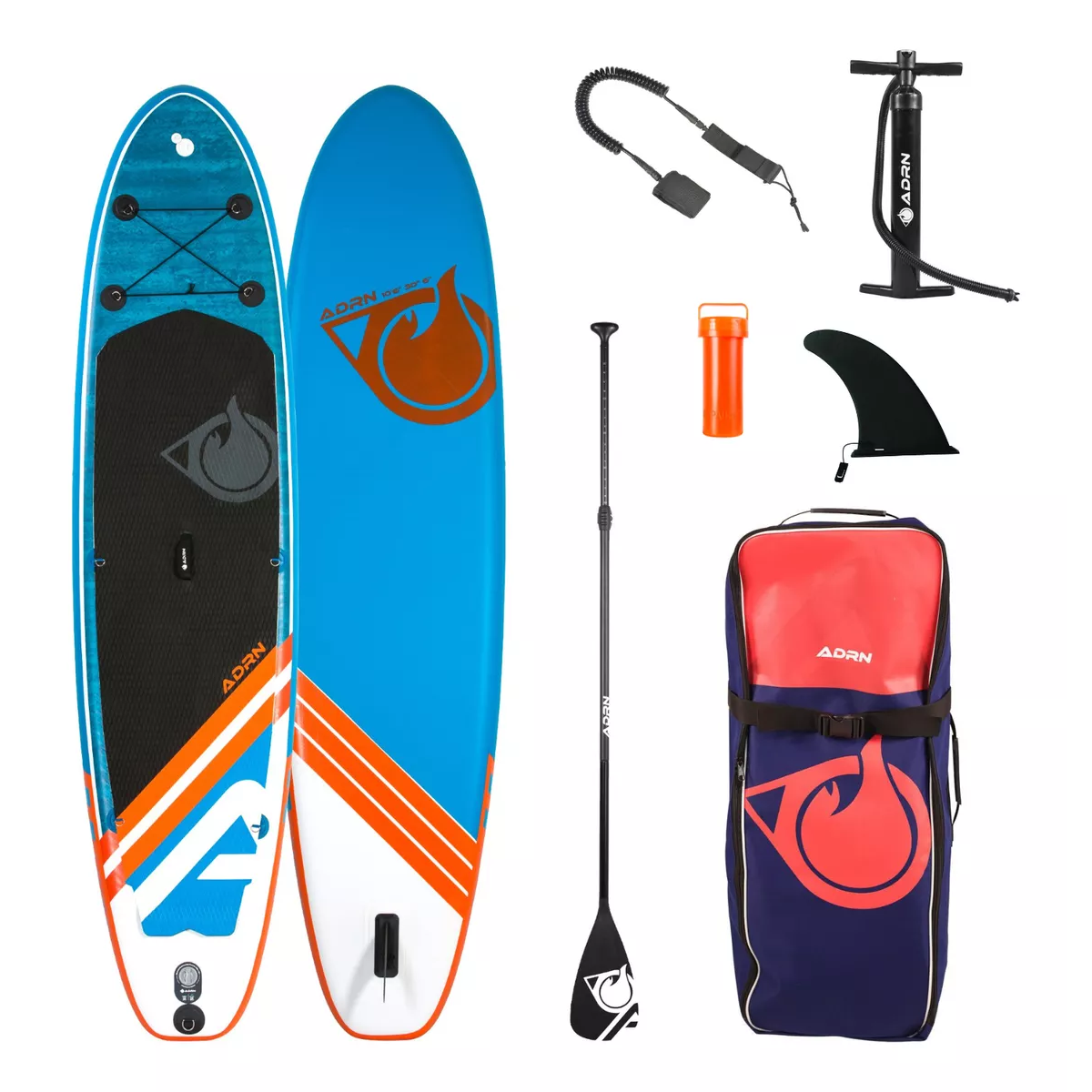 Tabla De Surf Paddle Azul Con Remo Inluido Y Kit De Viaje