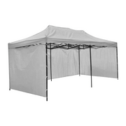 Toldo plegable 3x6 mts blanco con paredes