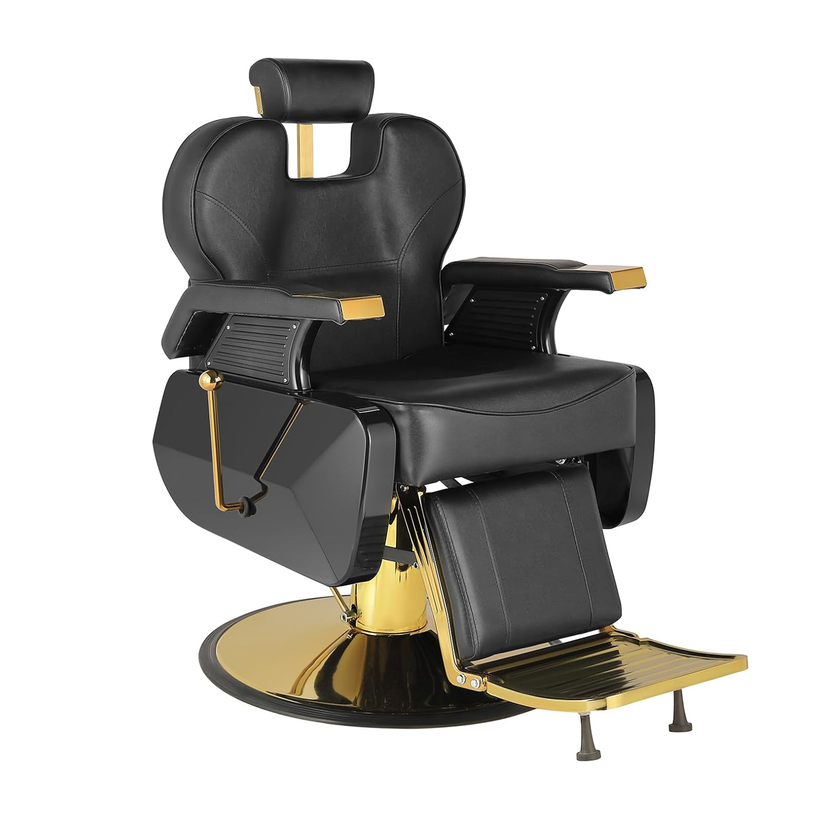 Sillón barbería Roma Dorado