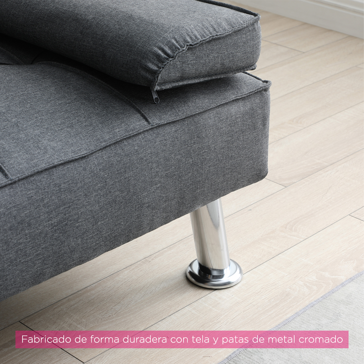 Sofá cama reclinable minimalista Jena gris