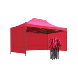 Toldo plegable 3x4.5 m con paredes rojo