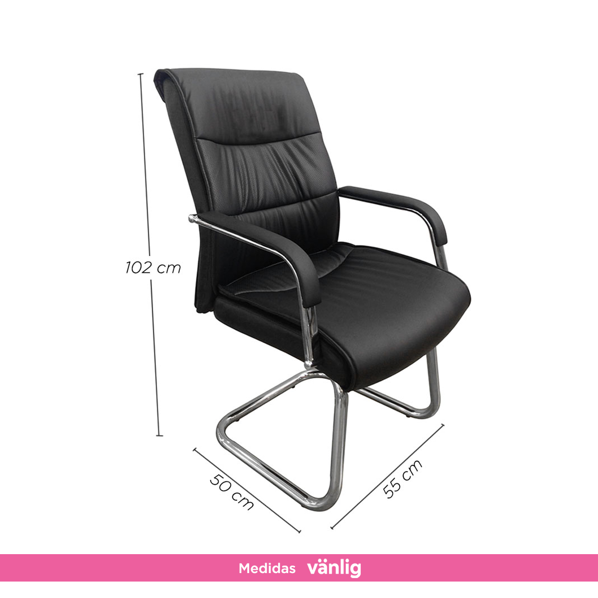 Silla oficina de trineo Jacob