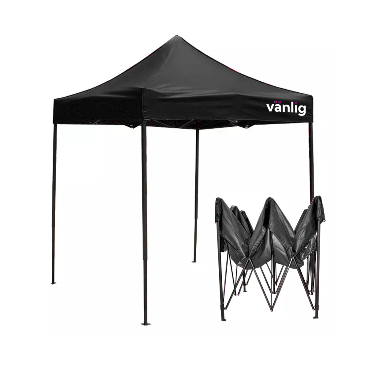 Toldo plegable 2x2 Mts Negro