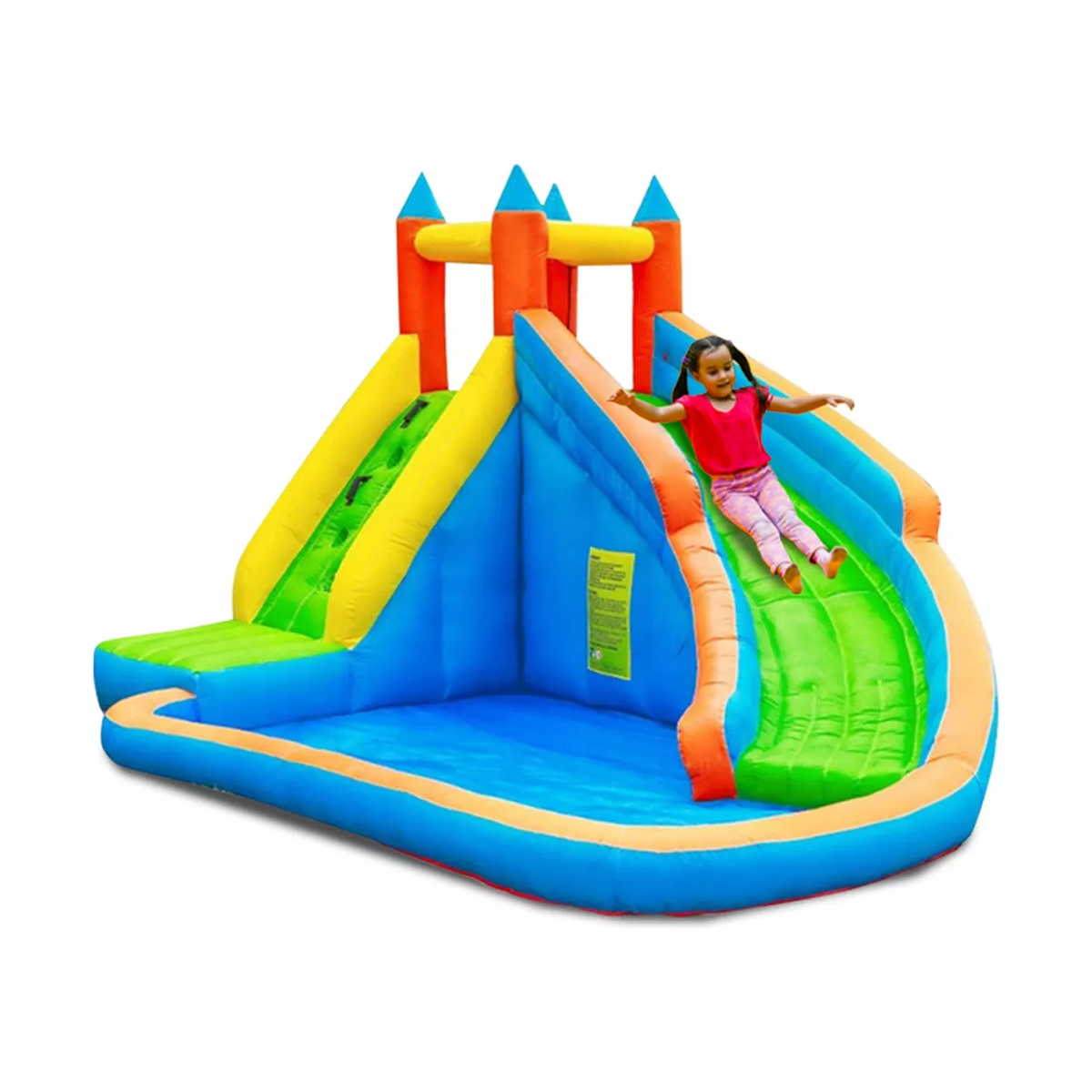 Inflable de Alberca Acuático con Resbaladilla Jungla