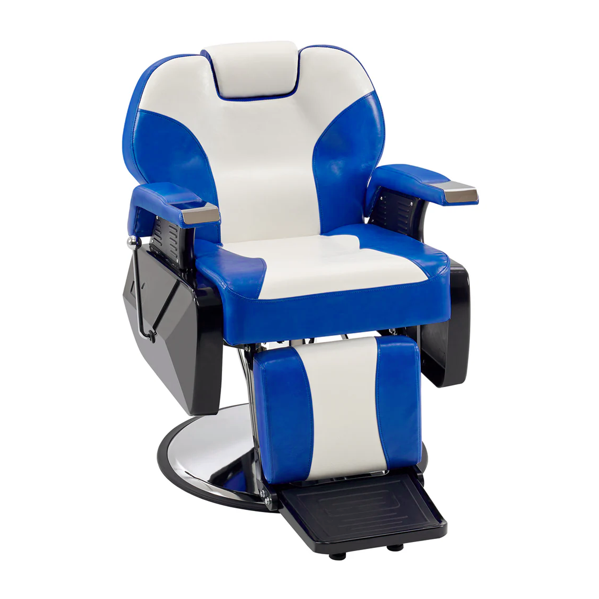 Sillón barbería Roma bicolor Azul y Blanco
