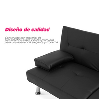 Sofá cama Reclinable Minimalista Jena Negro