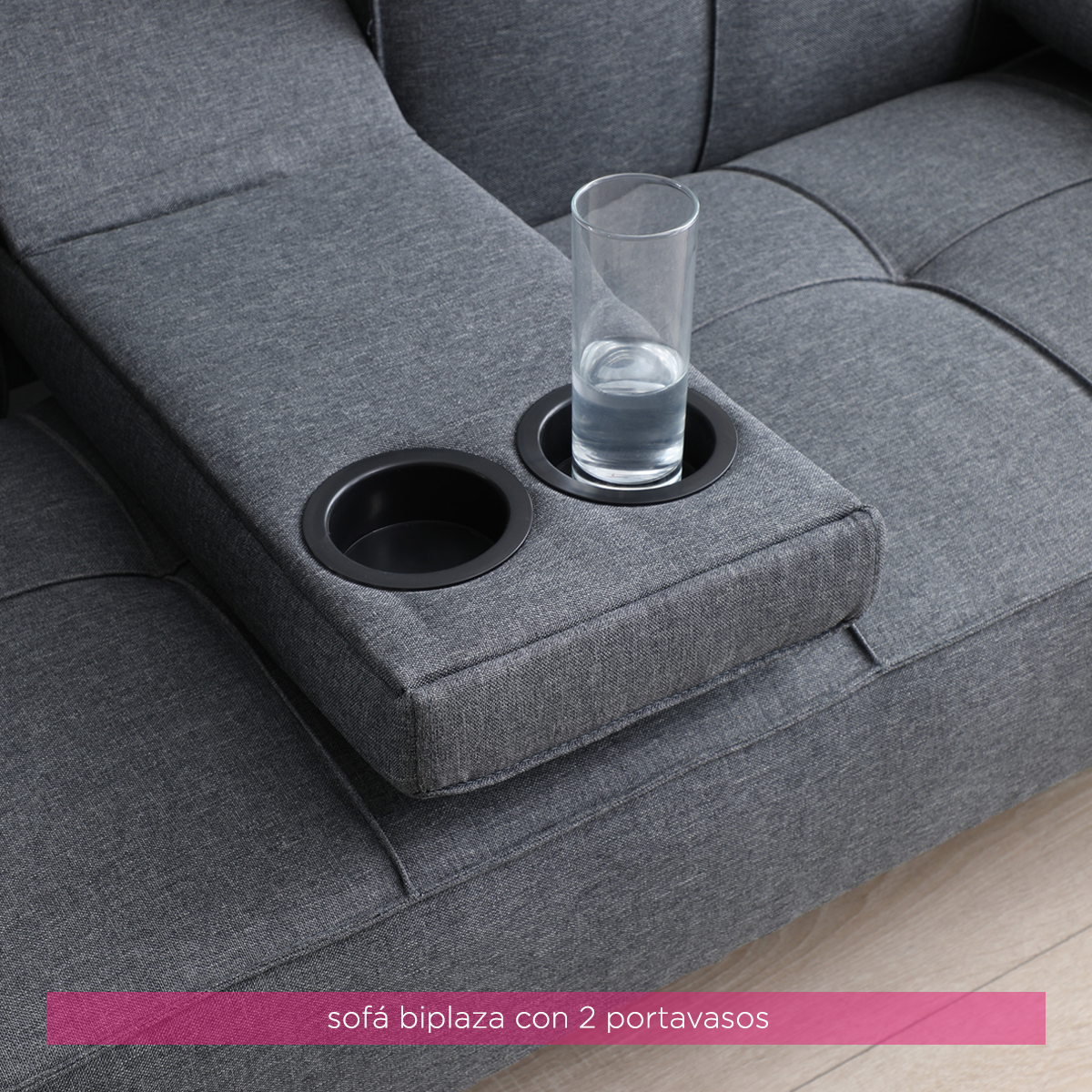 Sofá cama reclinable minimalista Jena gris