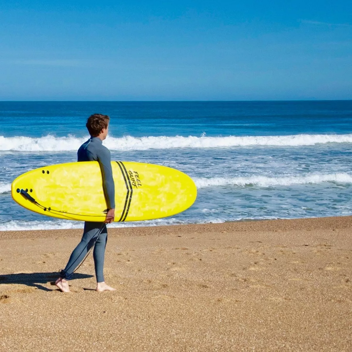 Tabla De Surf Amarilla De Espuma Incluye Aletas