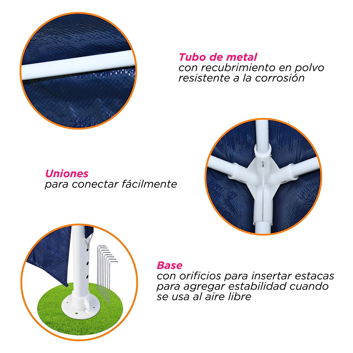 Toldo armable 3x3 azul