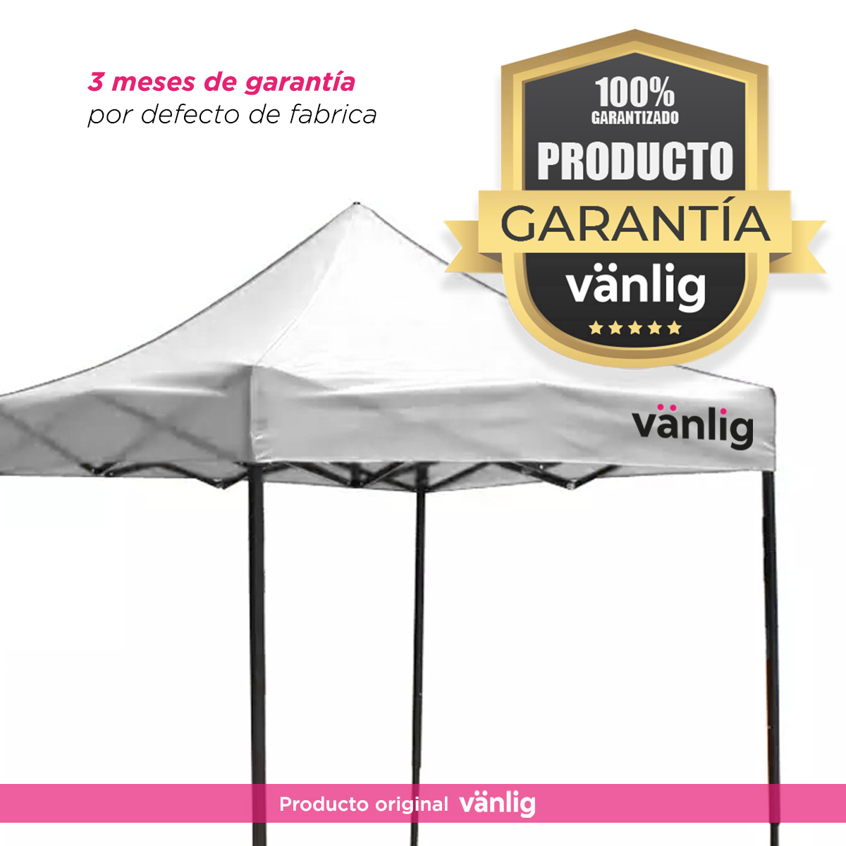 Toldo plegable 2x2 mts Blanco
