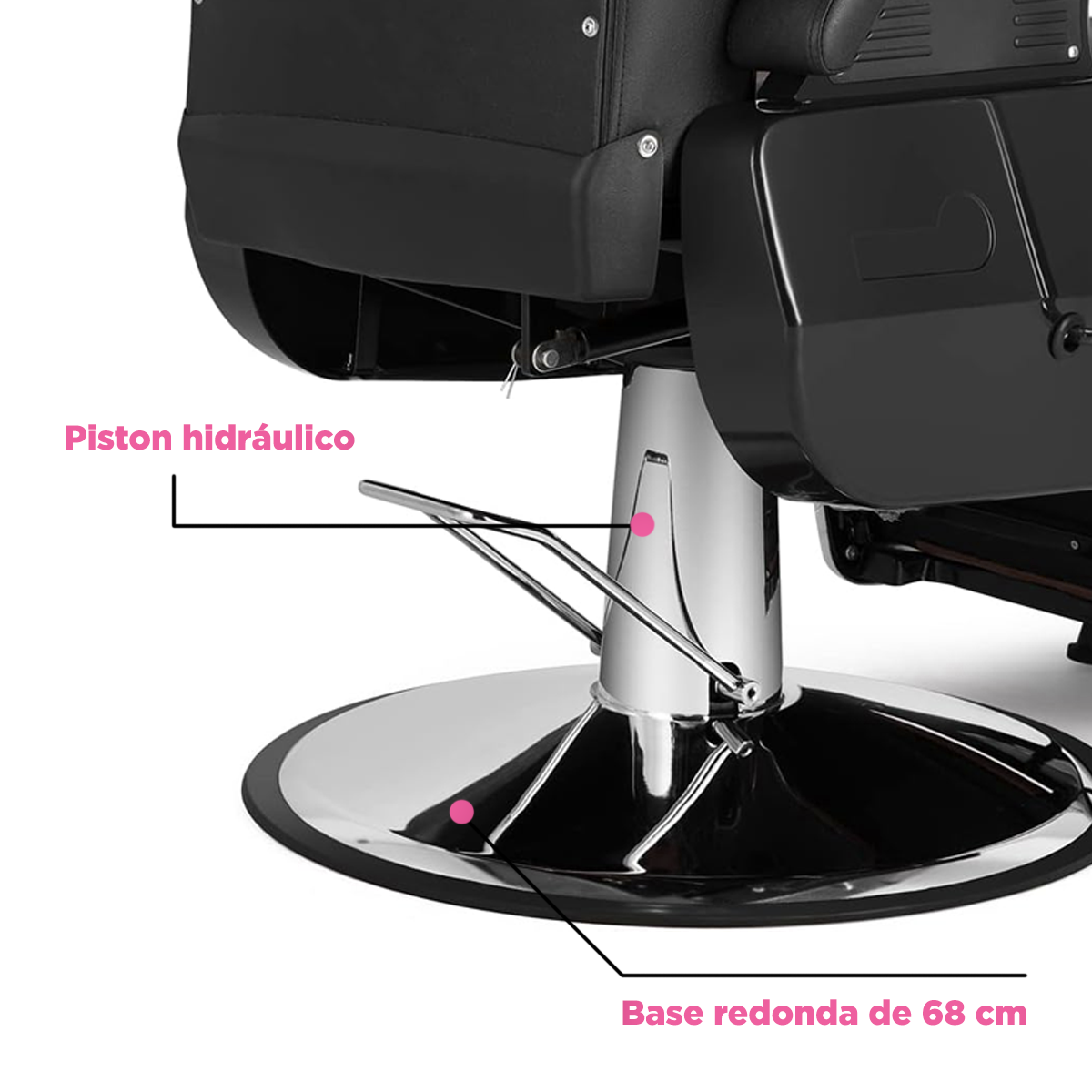 Sillón Barbería Roma Bicolor Negro con Café