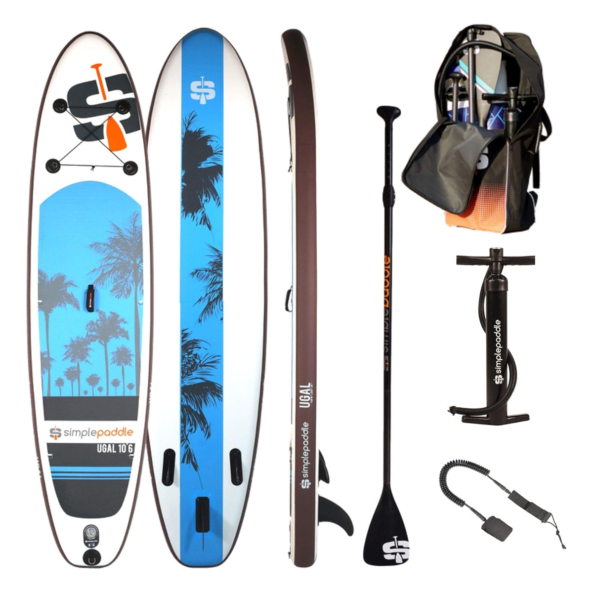 Tabla Surf Paddle Kit De Transportación Bomba, Maleta Y Remo