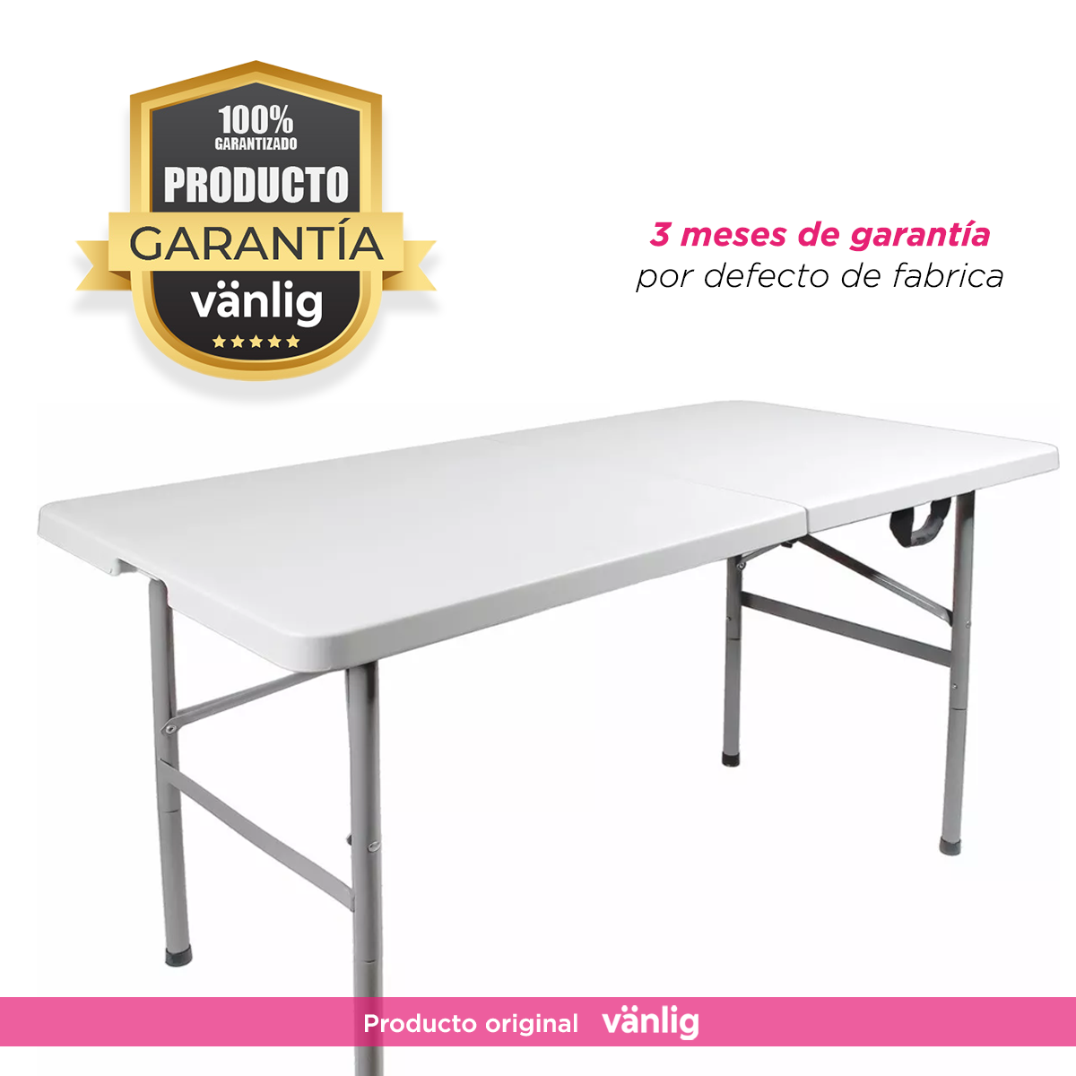 Mesa Plegable Fiesta 1.20 M Blanco