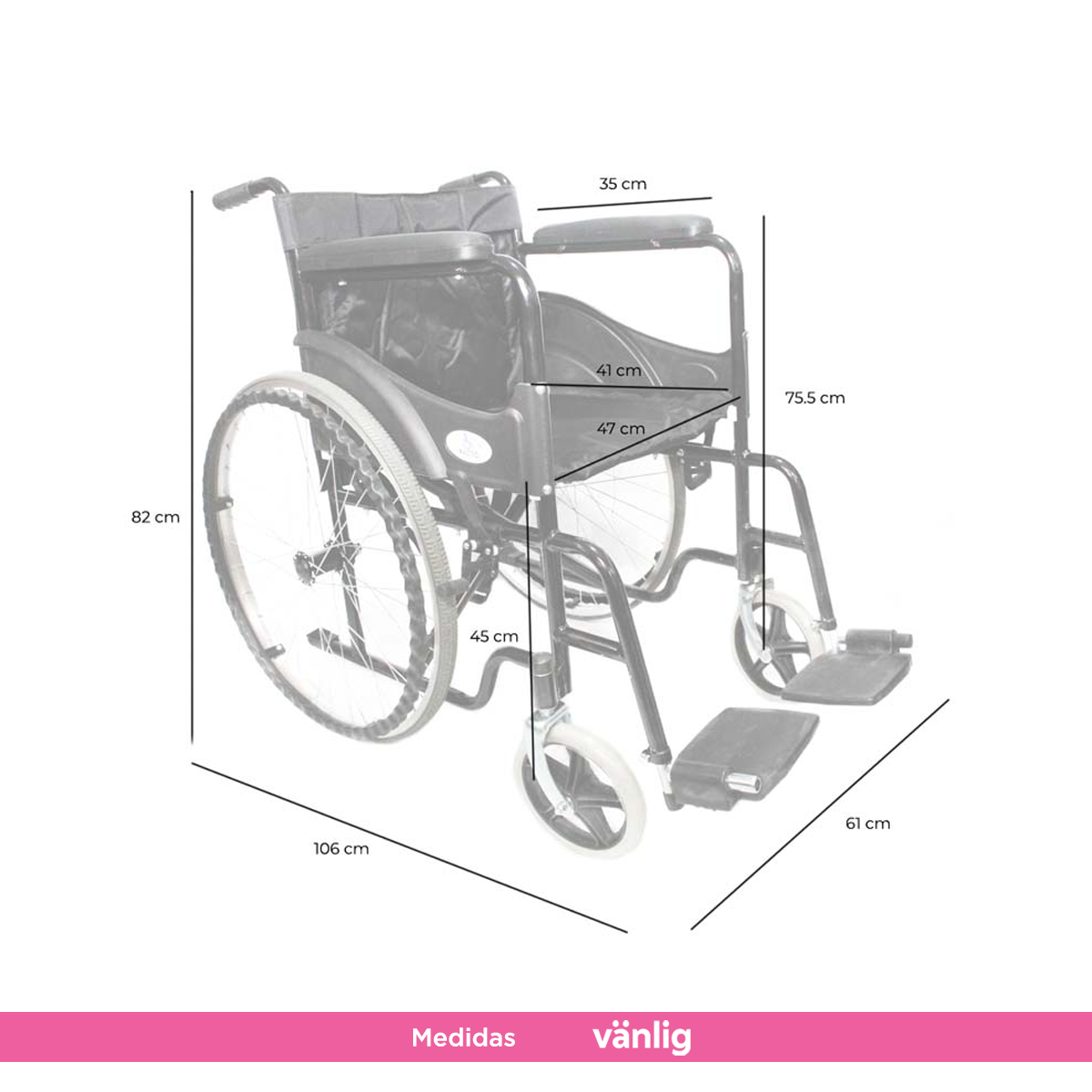 Silla de ruedas llanta solida