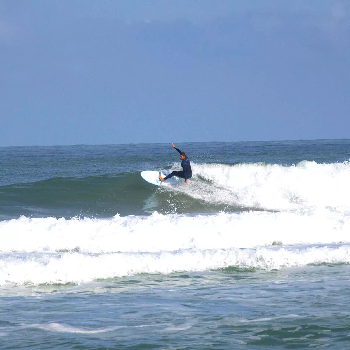 Tabla De Surf De Espuma Color Celeste Con Aletas Incluidas