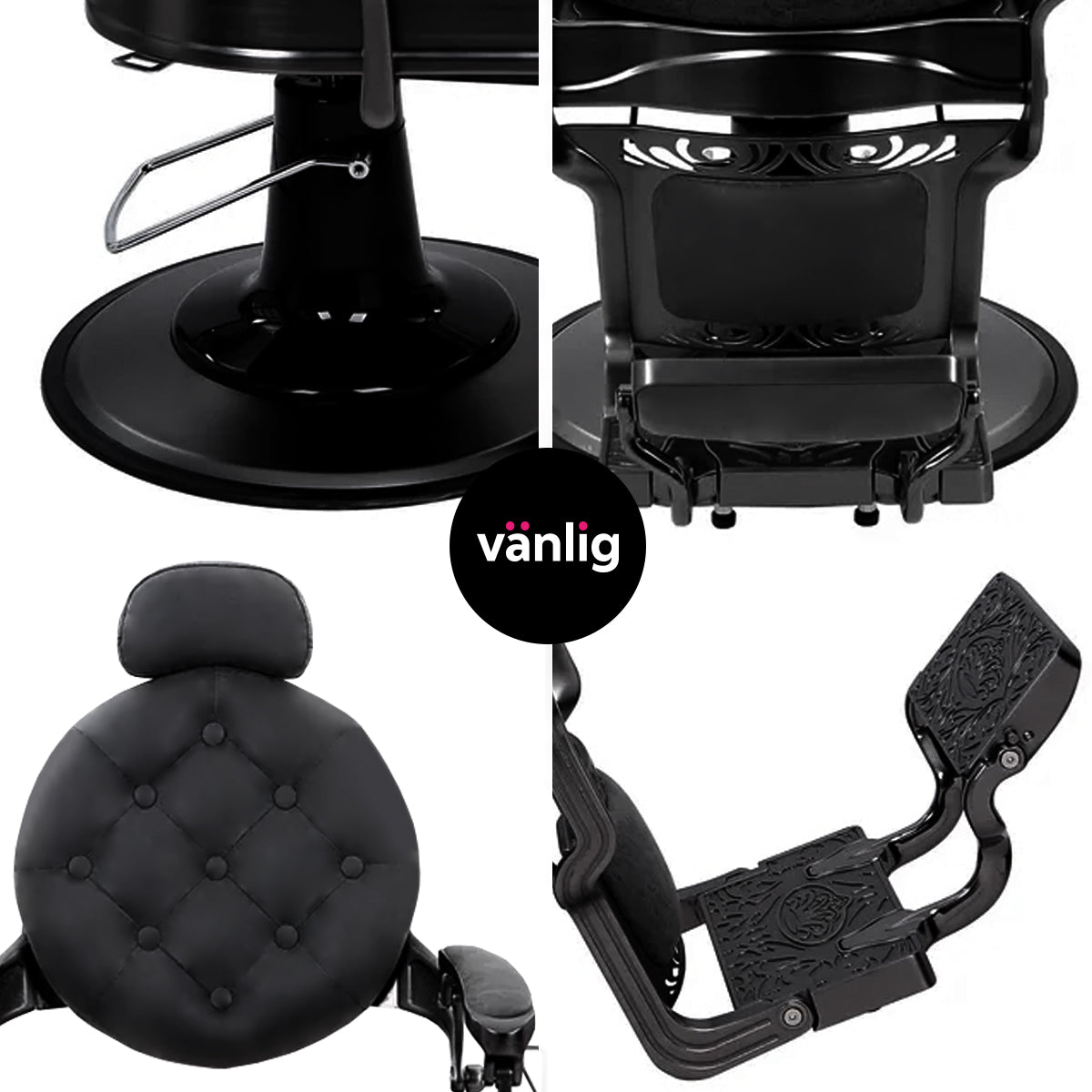 Sillón Barbería Bérgamo Negro