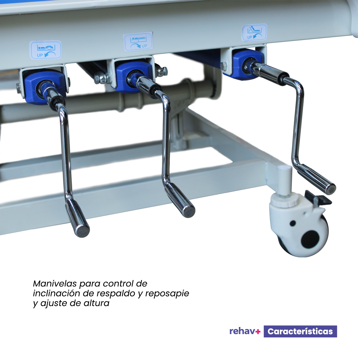 Cama hospitalaria de 3 manivelas Deluxe