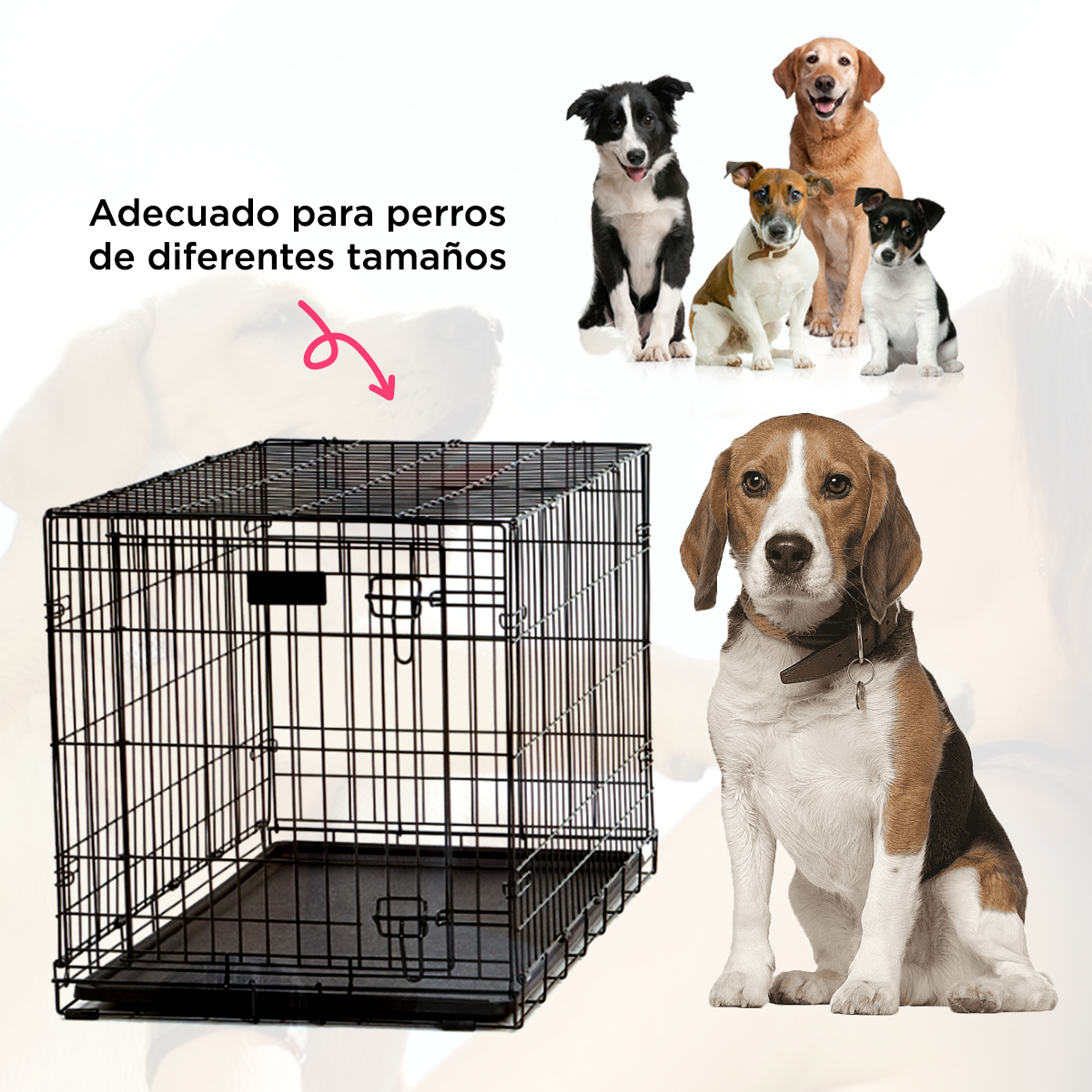Jaula metálica para mascotas 42"