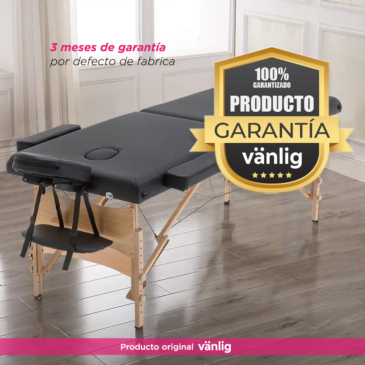 Cama masaje madera Maldiva Negra