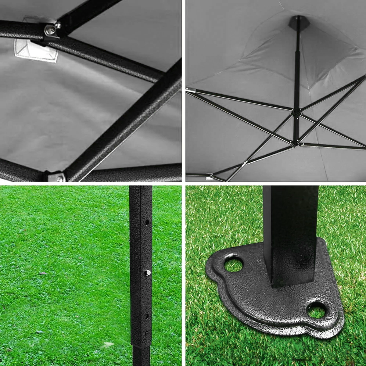 Toldo plegable 3x6 mts blanco con paredes