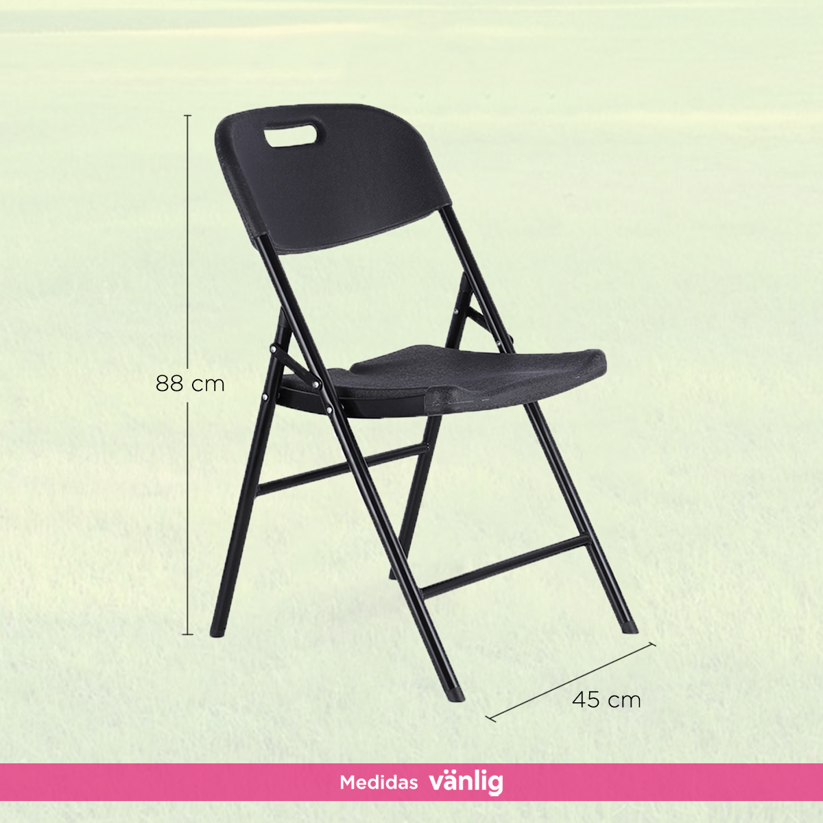 Silla Plegable Fiesta Exterior Negro