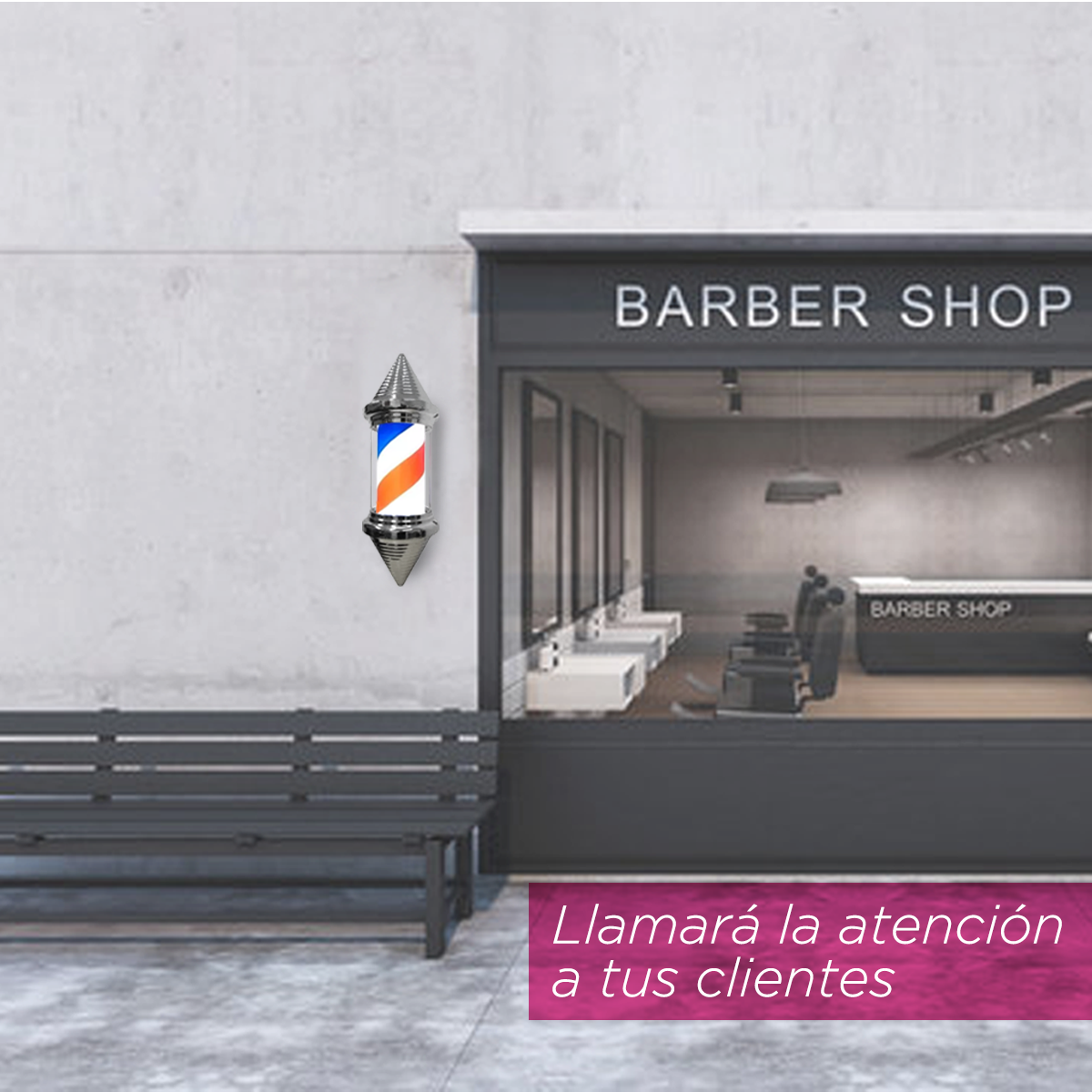 Poste Caramelo barbería Figa Plata