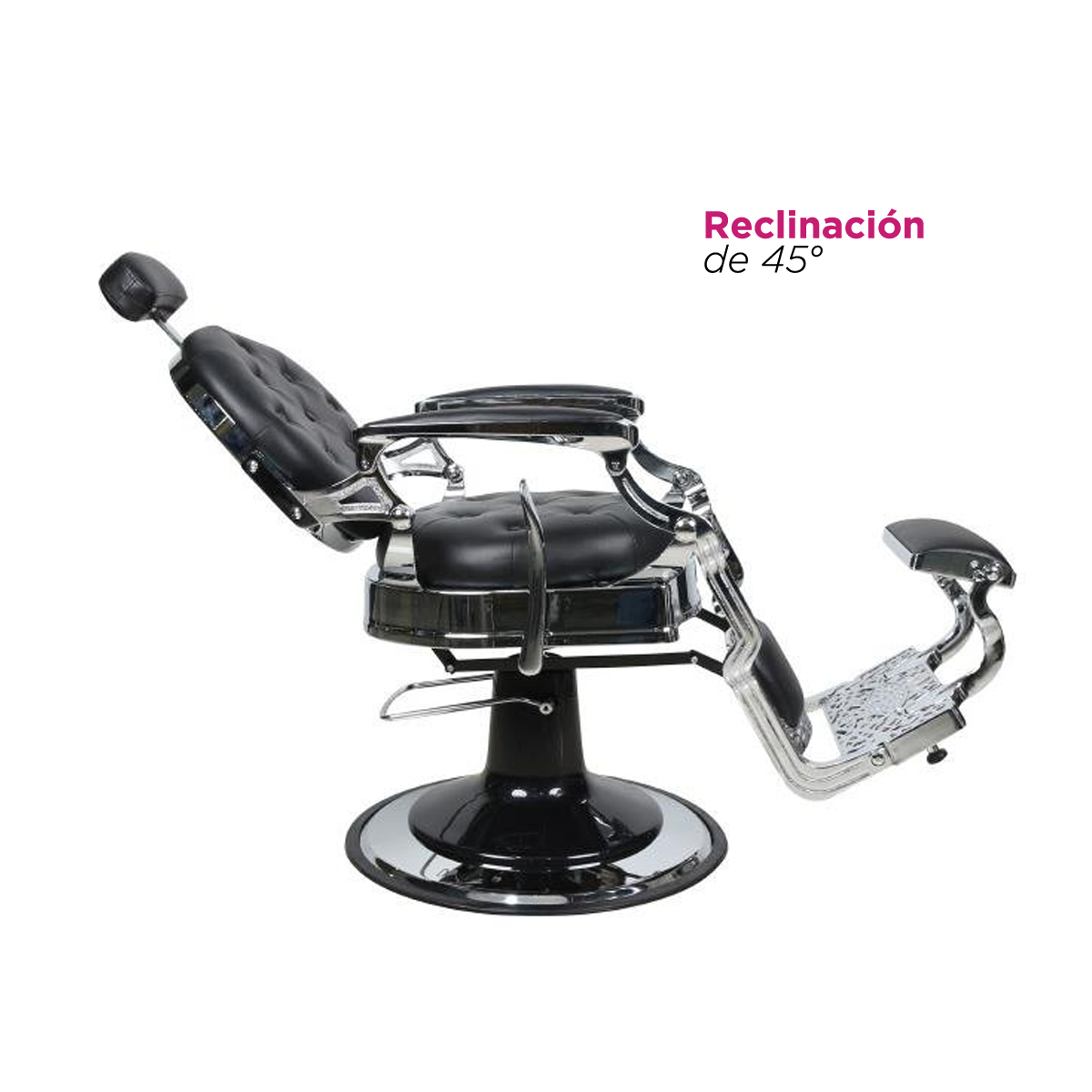 Sillón Barbería Bérgamo Plateado