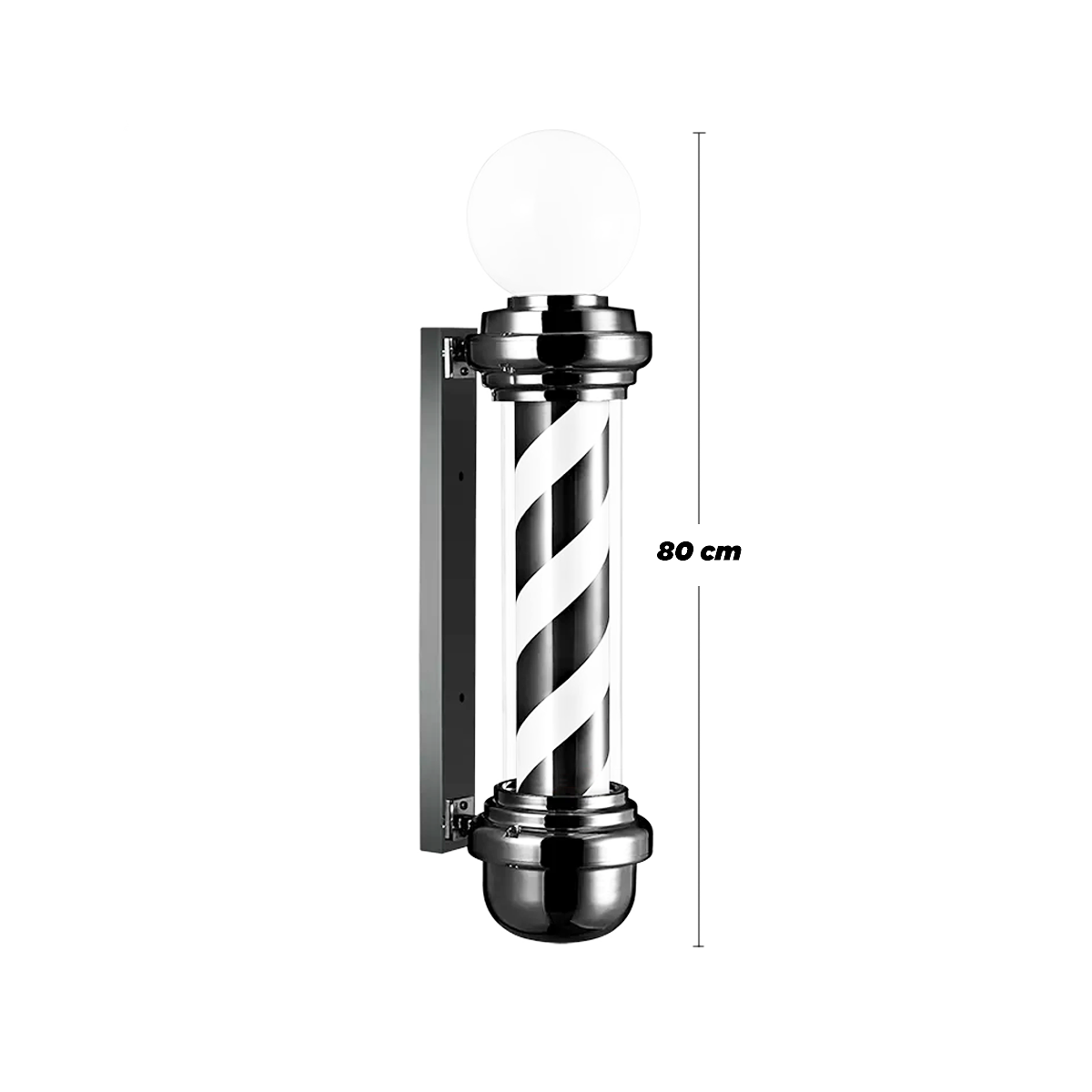 Poste Caramelo Barberia 85 cm Bolonia Negro