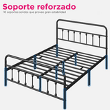 Base De Cama Matrimonial Negro