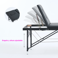 Cama de masaje aluminio Damasco negro