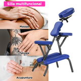 Silla Masaje Plegable Shiatsu Azul