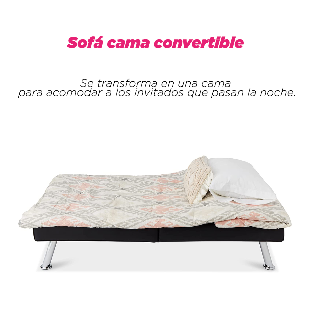 Sofá cama Reclinable Minimalista Jena Negro