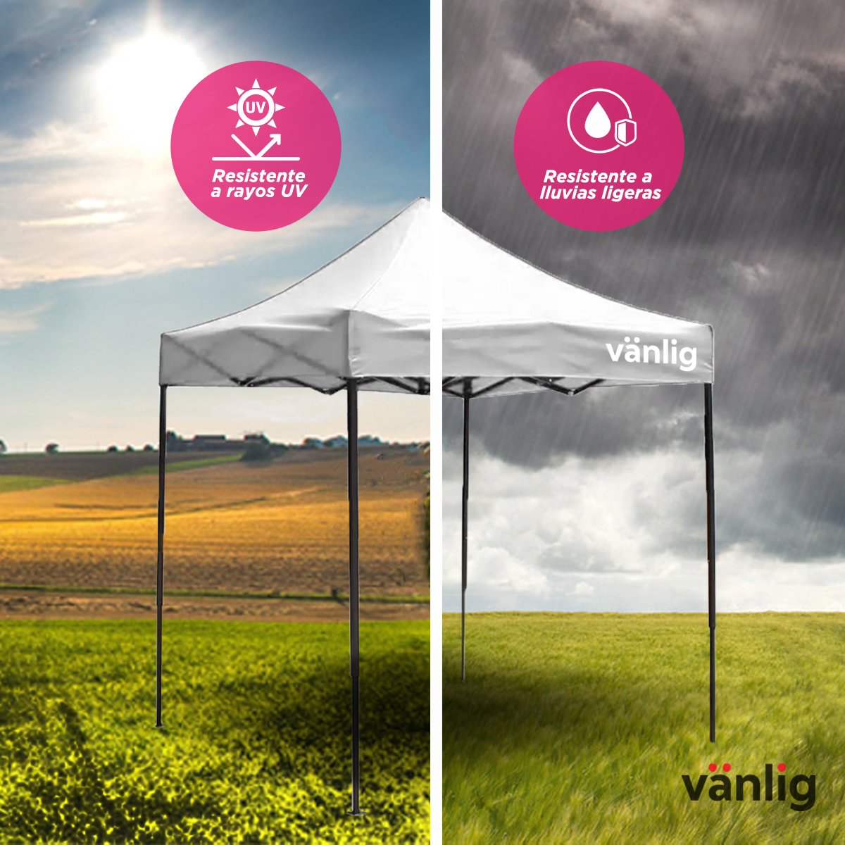 Toldo plegable 2x2 mts Blanco