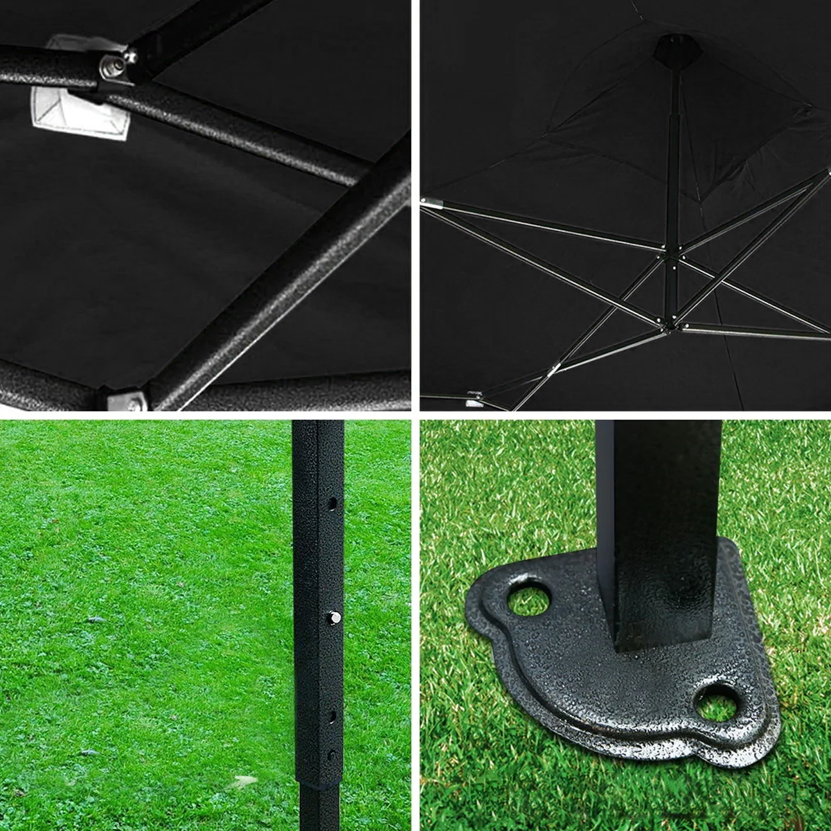 Toldo Plegable 3x3 Mts negro