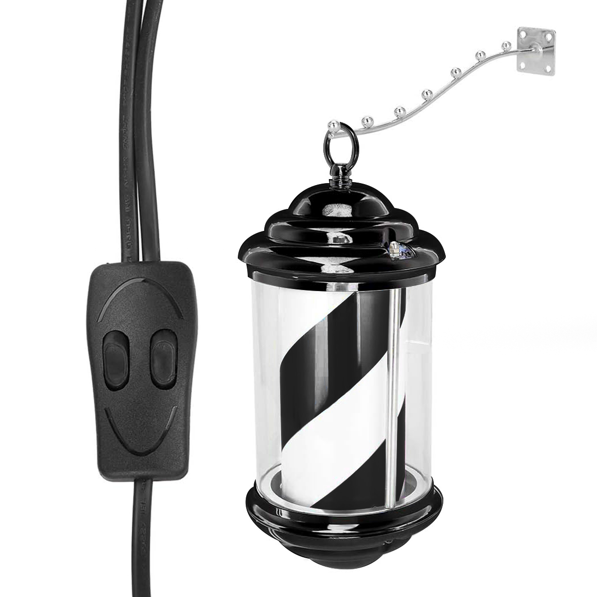 Poste caramelo para barbería negro Dante