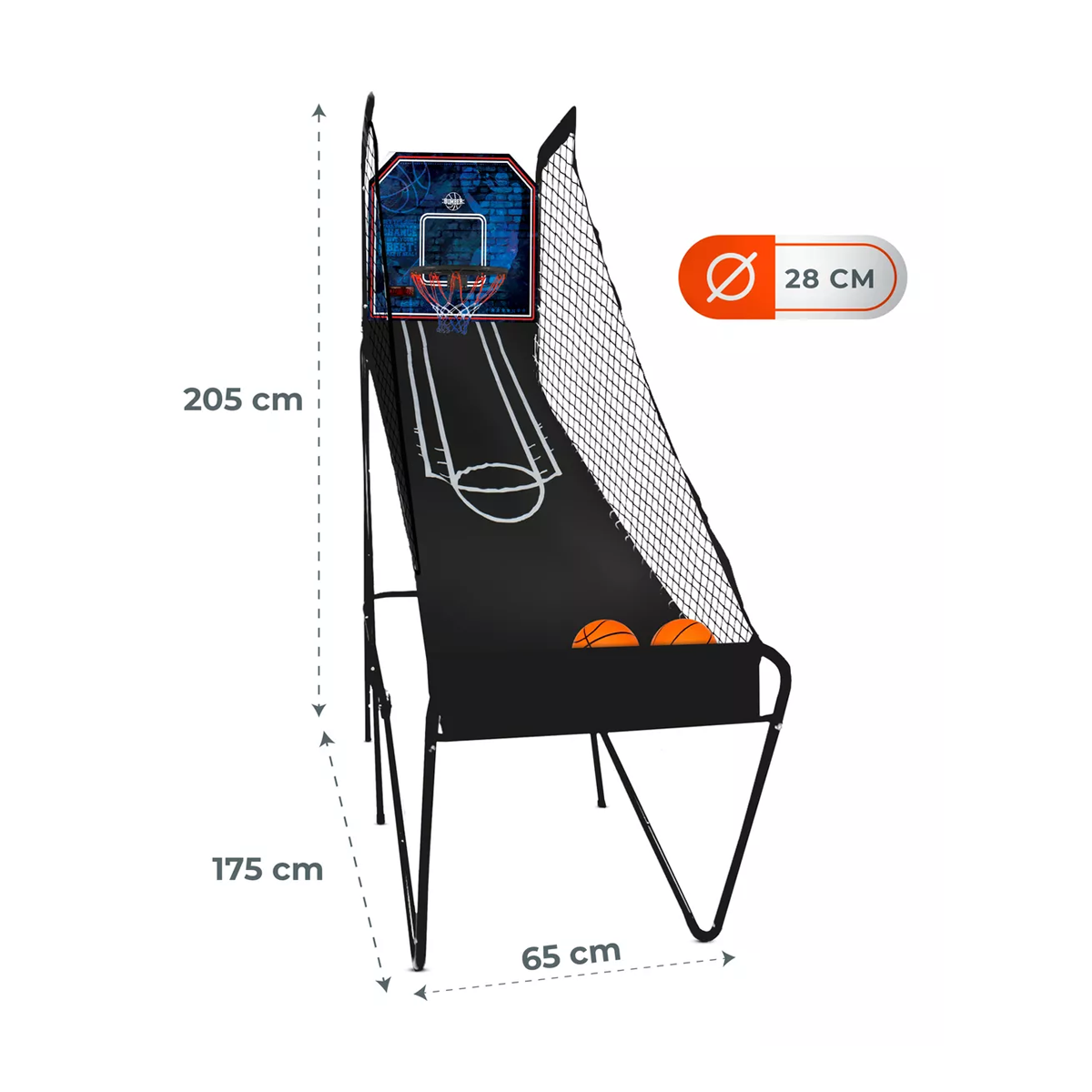 Canasta de Baloncesto Plegable Con Contador Electrico