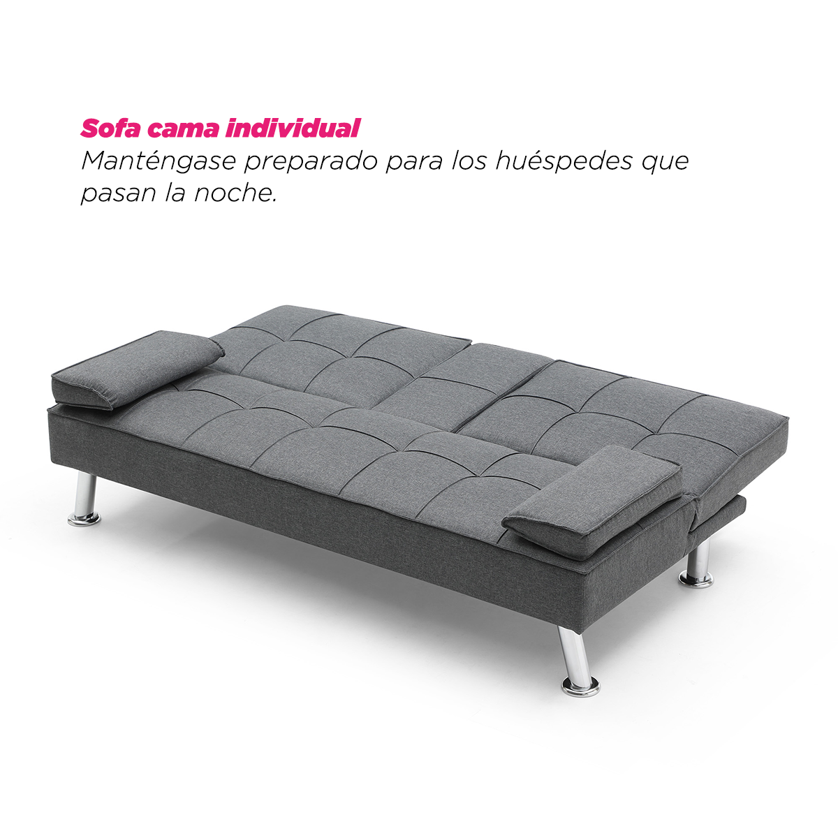 Sofá cama reclinable minimalista Jena gris