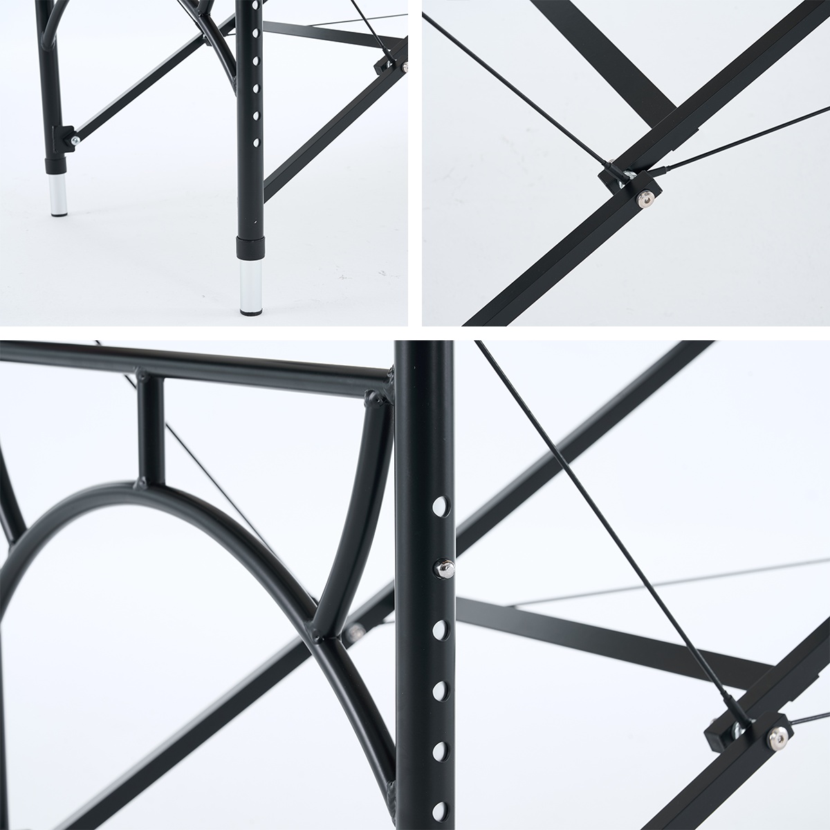 Cama de masaje aluminio Damasco negro