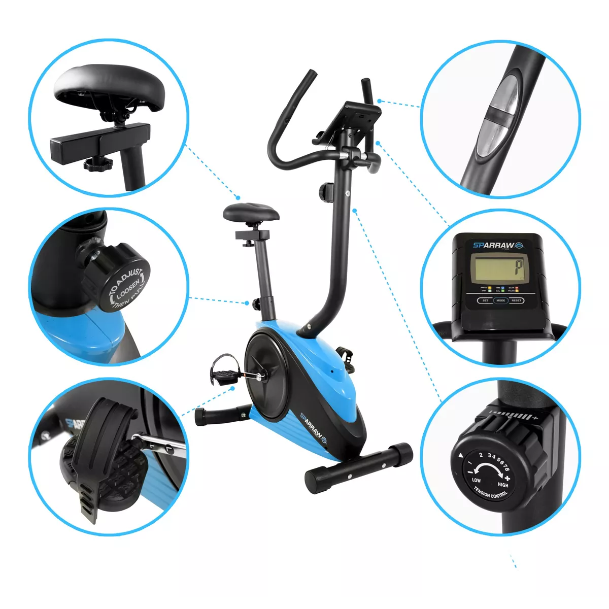Bicicleta Estática con Volante de Inercia Ajustable