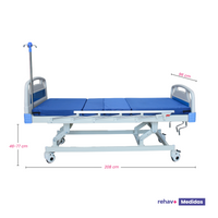 Cama hospitalaria de 3 manivelas Deluxe