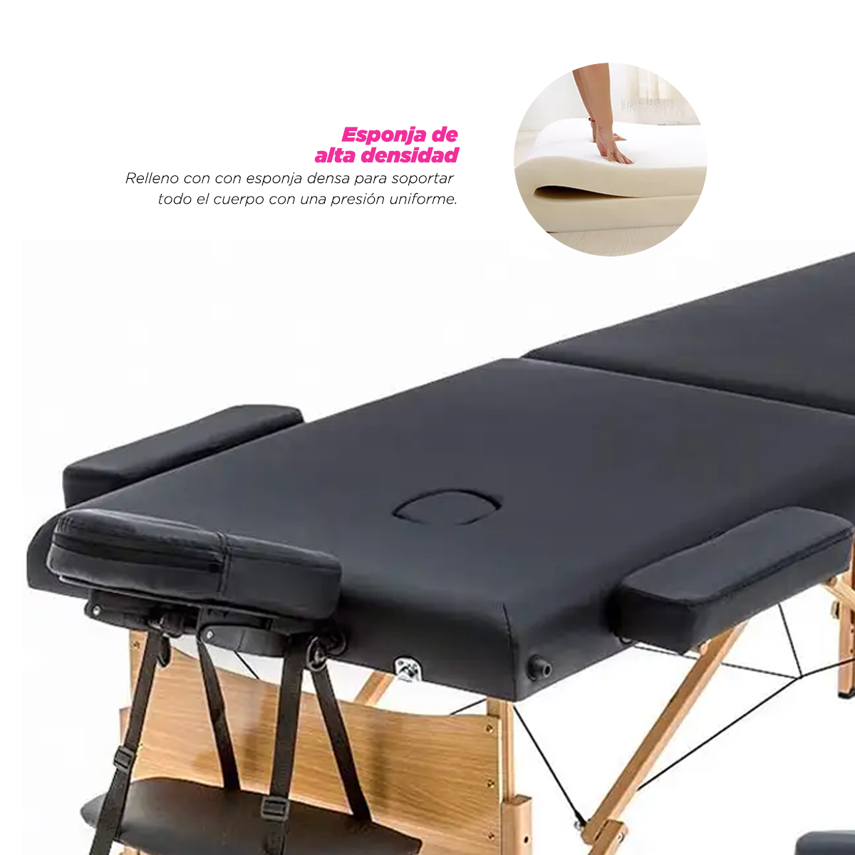 Cama masaje madera Maldiva Negra