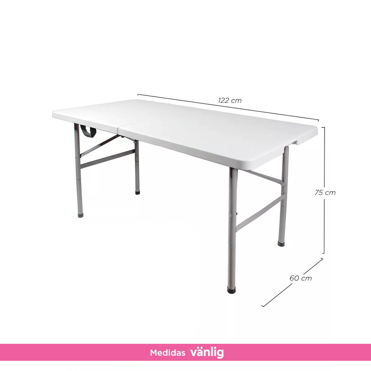 Mesa Plegable Fiesta 1.20 M Blanco
