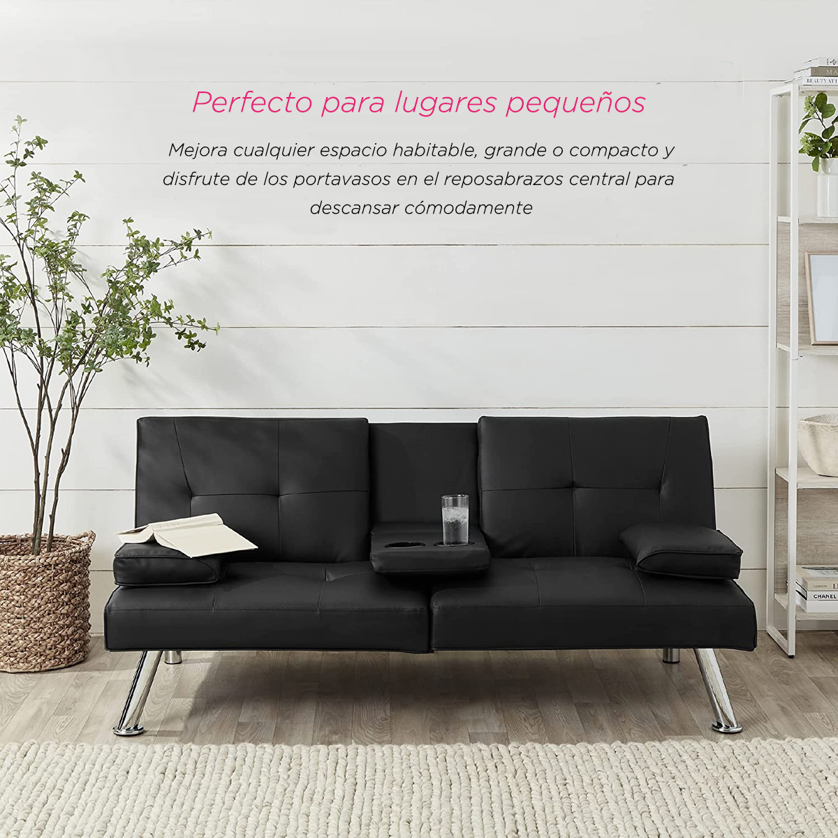 Sofá cama Reclinable Minimalista Jena Negro