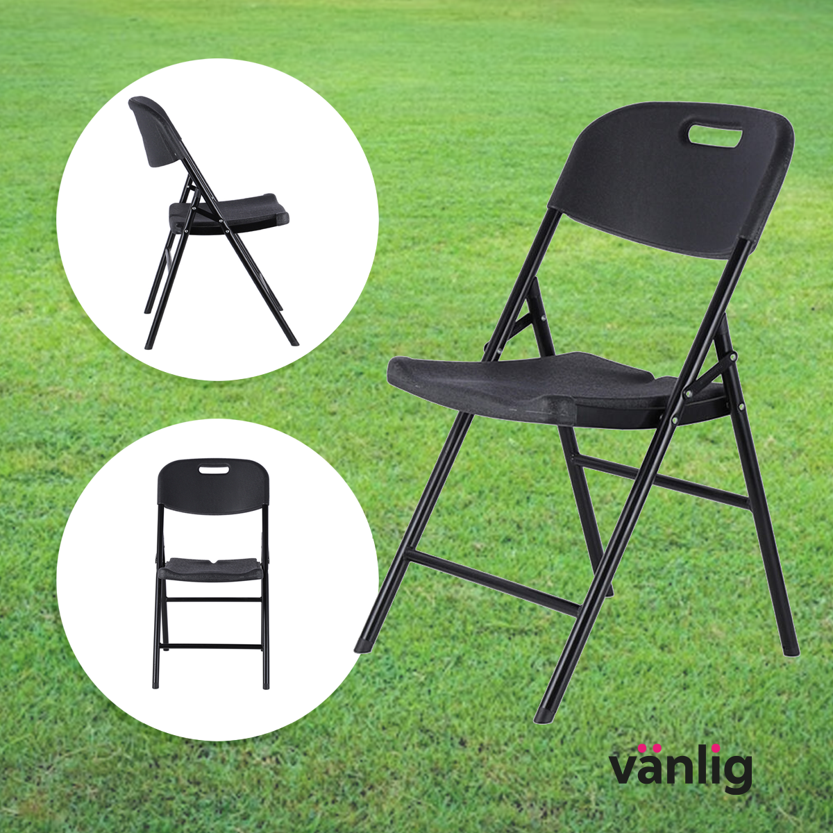 Silla Plegable Fiesta Exterior Negro