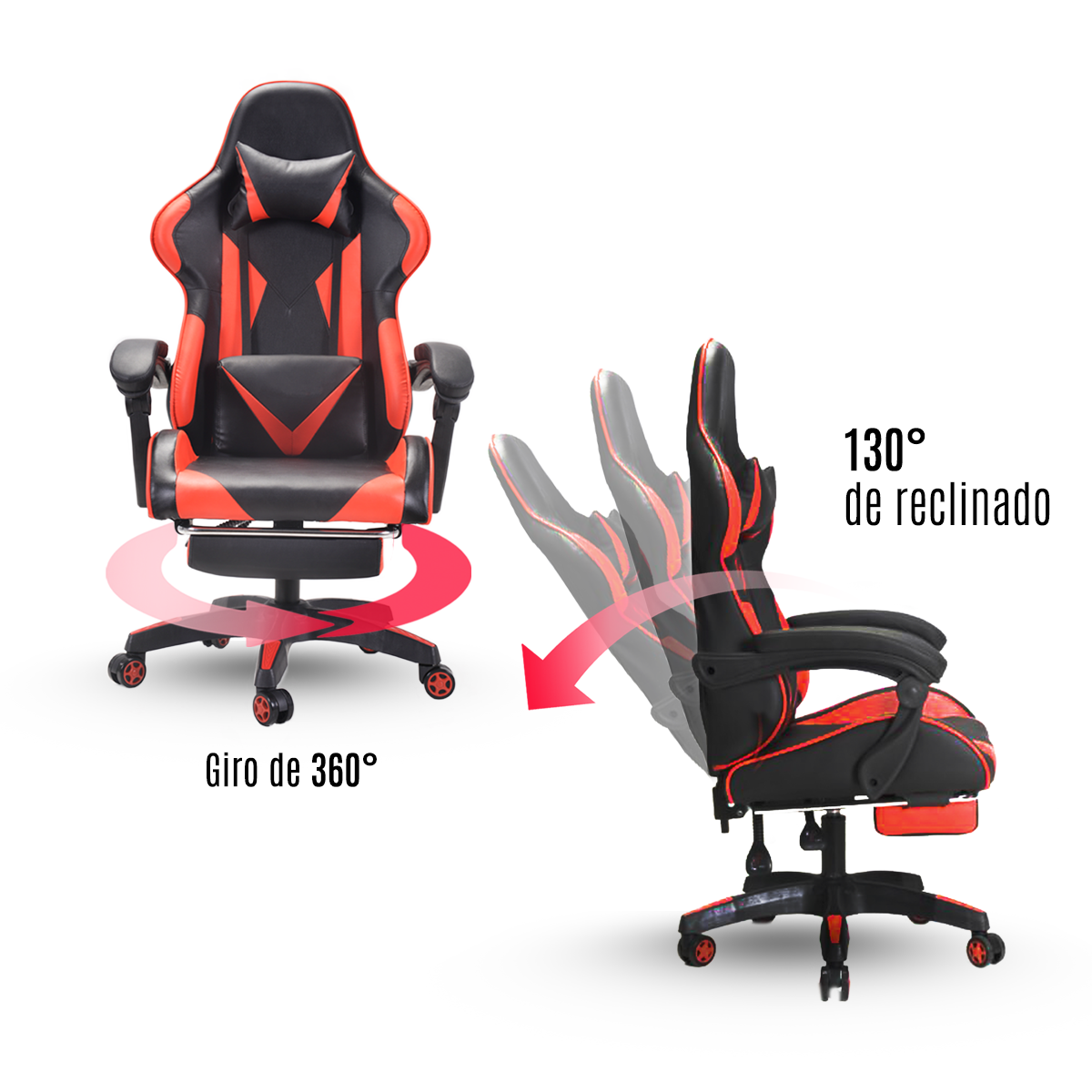 Silla Gamer Mercury Rojo