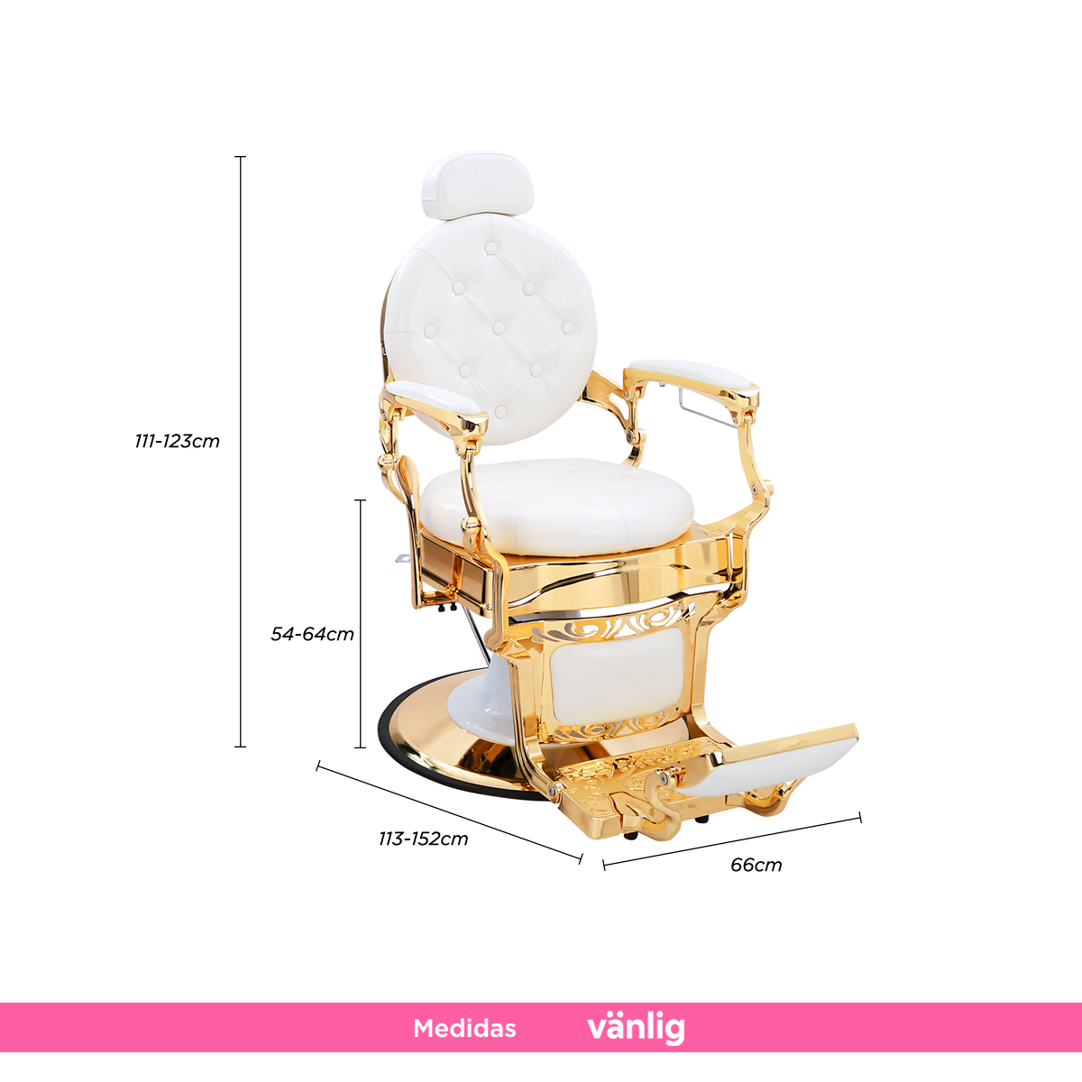 Sillón barbería Bérgamo Blanco