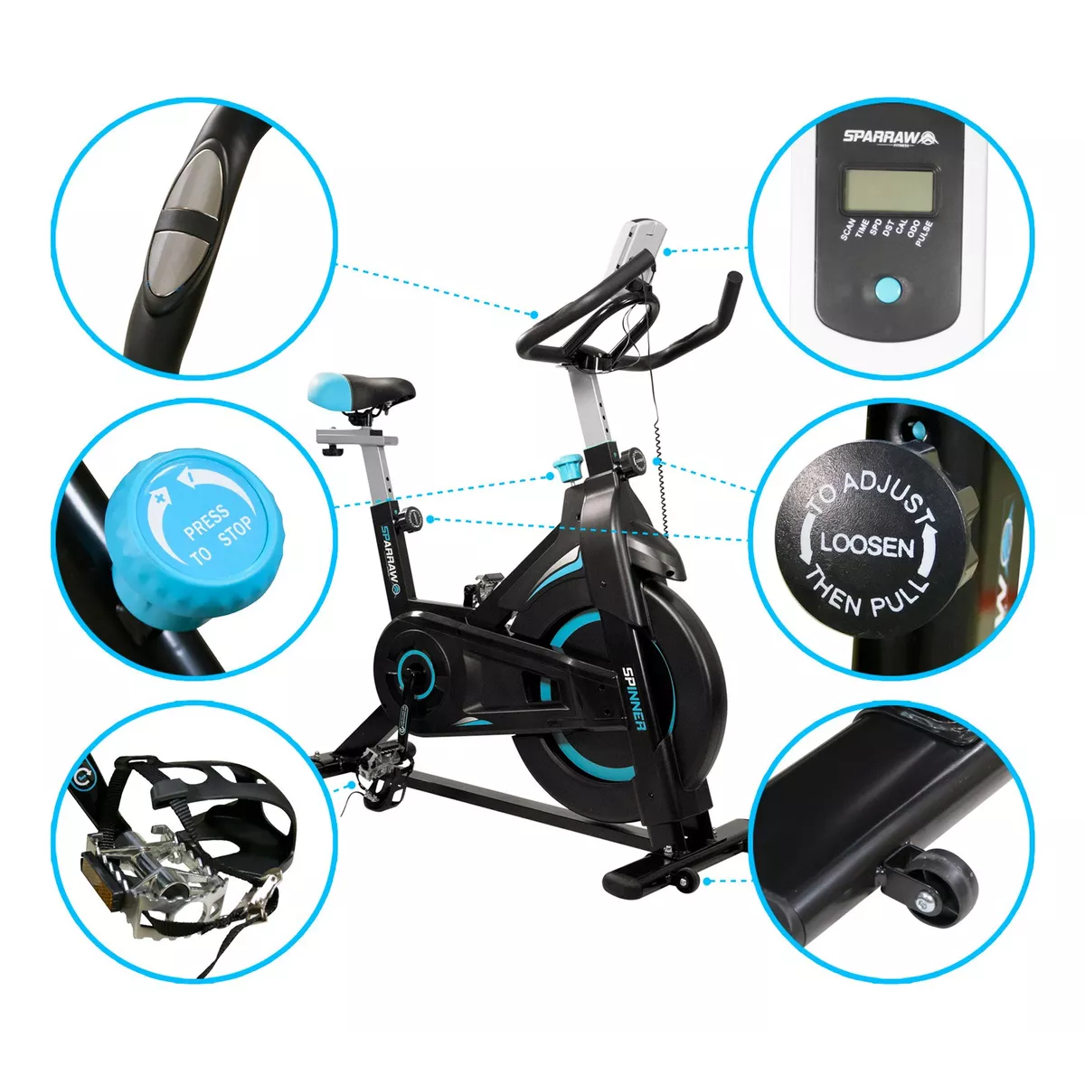 Bicicleta Estatica con Volante de Inercia 6 kg