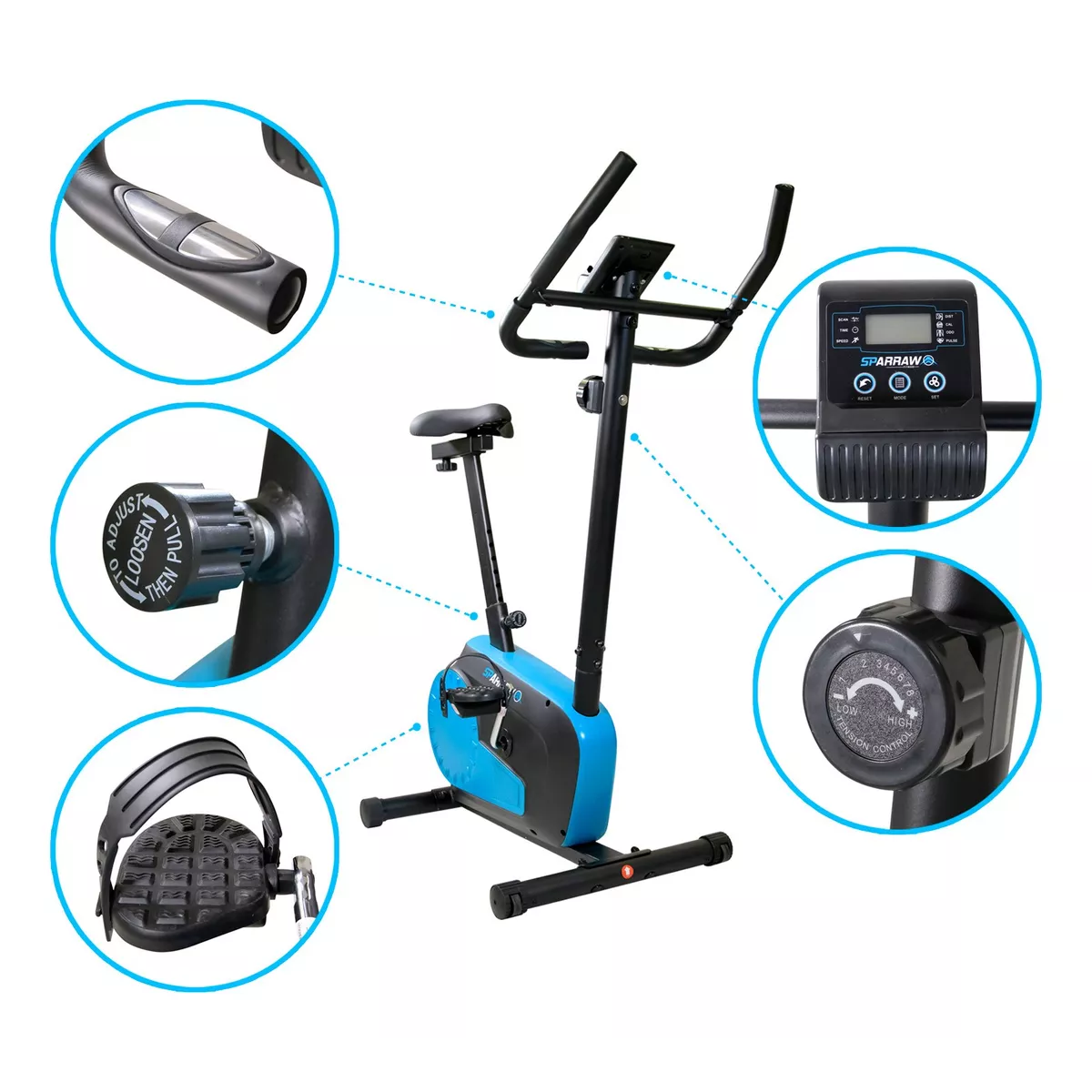 Bicicleta Estática con Volante de Inercia de 3 kg